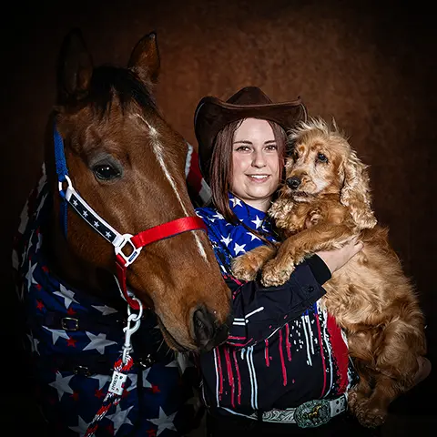 Femme Cowboy Seance Photo Studio Cavalier Cheval Centre Equestre 16